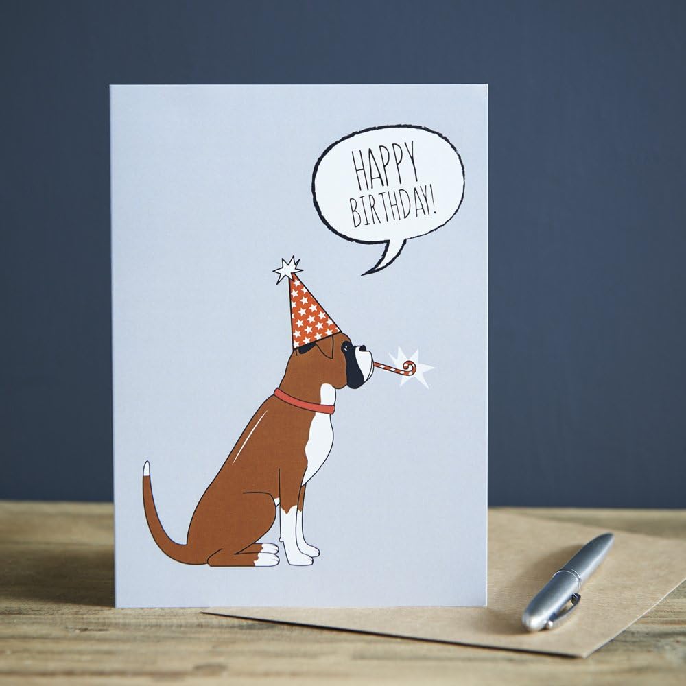 Boxer Birthday Card