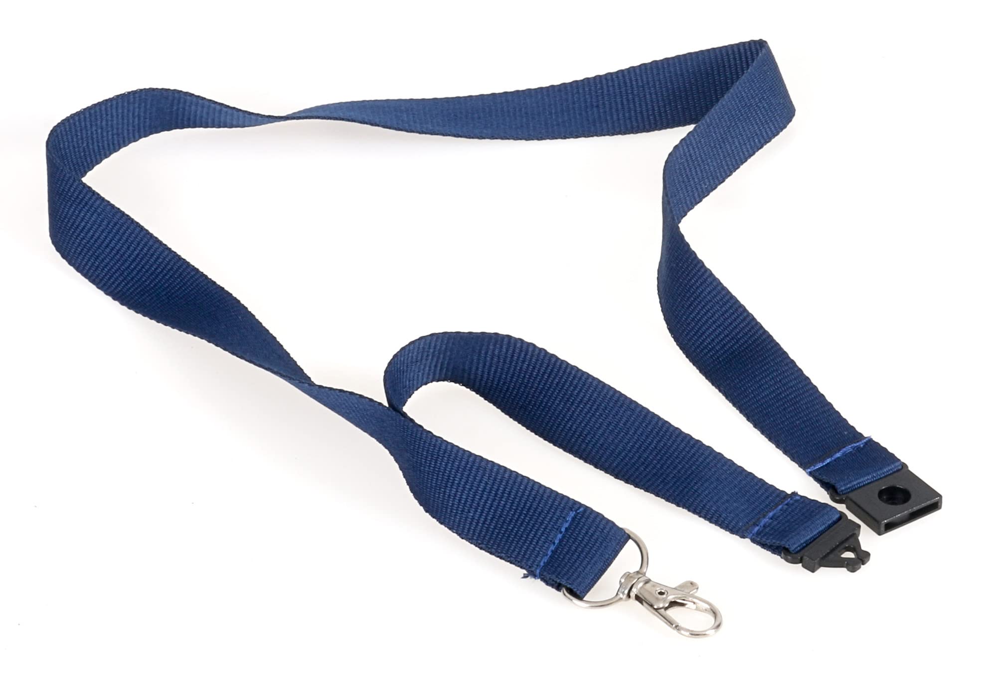 Europel Textile Lanyard, 20mm, with Neck Strap and Metal Clip for ID Badge Holder, 10 Pack, Blue, 121277