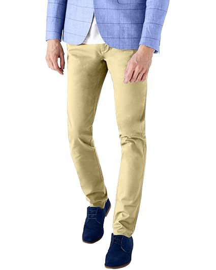 F S A Pantalones Chinos Para Hombre Ajustados Ajustados De