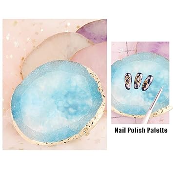 Amazon Com Polish Mix Palette Resin Nail Art Palette Paint