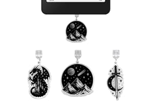 3pcs Dust Plug Charms for E-Reader, Dark Edgy Anti Dust Plug Charm Cartoon Type-C Charging Port Cover Protector Accessories f