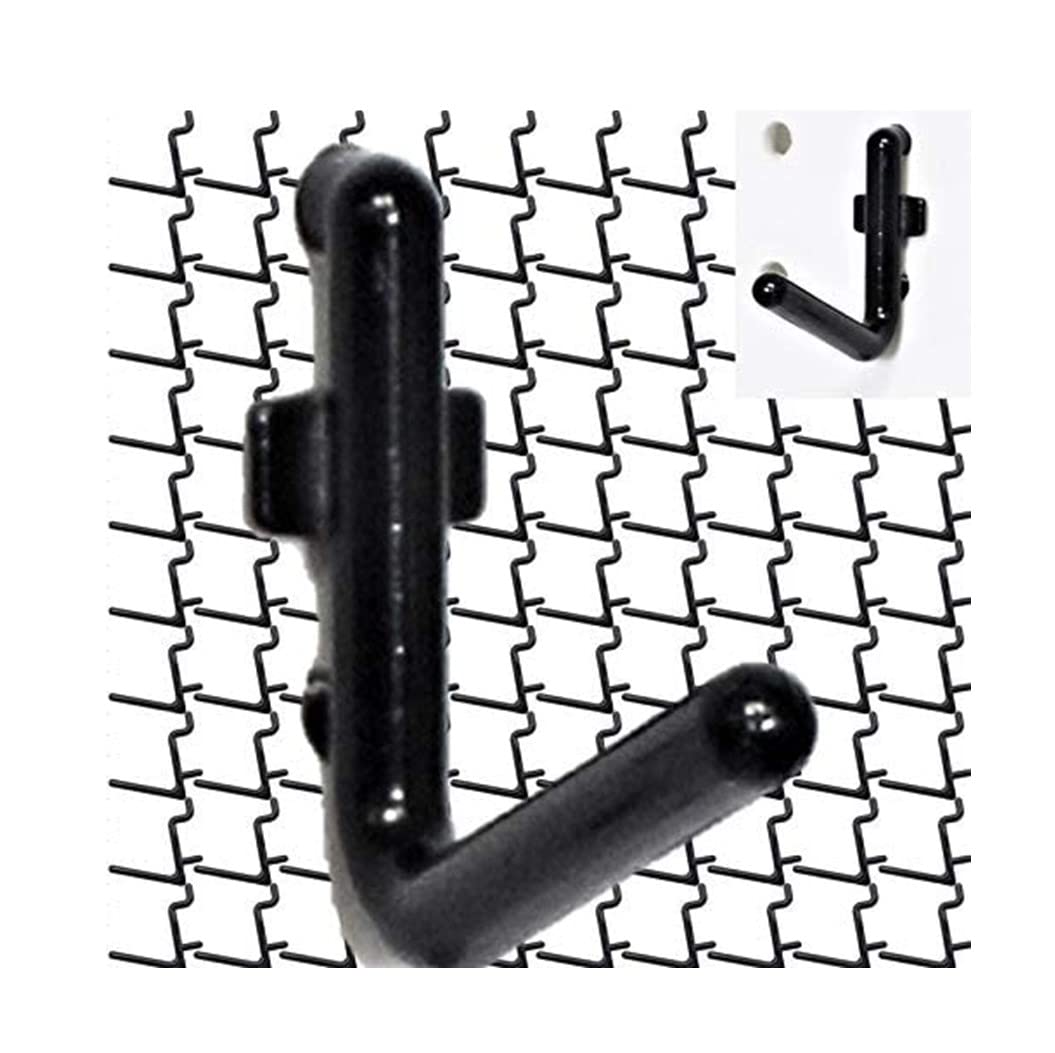Photo 1 of WallPeg 100Pcs Pegboard Accessory Peg Hook Set – Durable, Self-Locking Black 1/4" L-Style FlexLock Peg Hooks for Hanging Tools, Storage, and Wall Organization