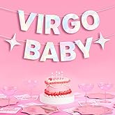 xo, Fetti Virgo Baby Birthday Party Iridescent Foil Banner - 5 Ft. | Zodiac Virgo, Horoscope, Astrology Bday Party Decorations Gift
