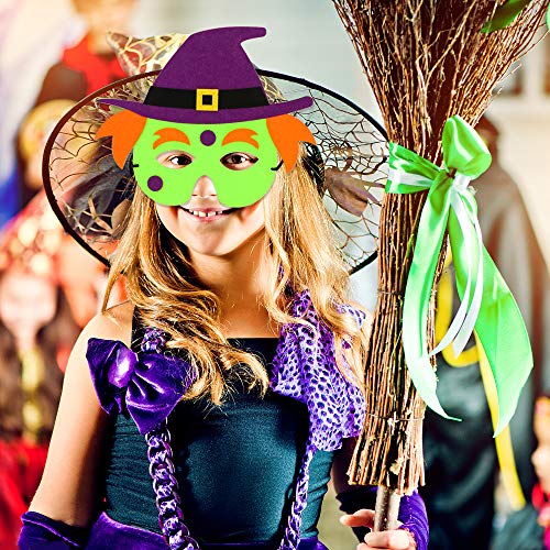 CPPSLEE Halloween Mask Craft Kits- Masks and Cuffs Kit With Stickers, Shapes, Self-Adhesive Foam,Various accessories