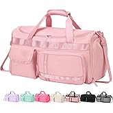 MAXTOP Gym Bag for Women Men Travel Duffle Bag Large Capacity Carry On Weekender Overnight Bag With Shoe Compartment Gym Tote Dry Wet Separation Duffel Bag for Travel