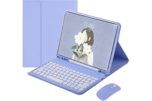 YEEHi Keyboard Case Mouse for iPad mini A17 Pro/iPad mini 6th Generation Case with Detachable Bluetooth Color Keyboard Retro 