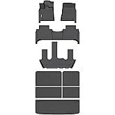 AIPOIL® Floor Floor Mats & Cargo Liner & Seatback Cargo Set for 2025 2026 Nissan Armada & Infiniti QX80 (7 Seats, Not Fit 8 Seats) All Weather TPE Car Full Set Floor Liners Custom Accessories - Black