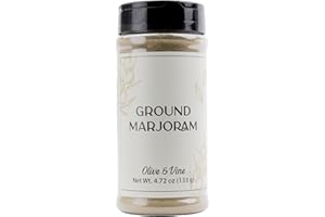 Olive & Vine Ground Marjoram, Earthy & Sweet, Seasoning for Soups, Stews, and Roasts, With Rich Tradition, Authentic Taste, For Global Recipes (4.72 Ounce)