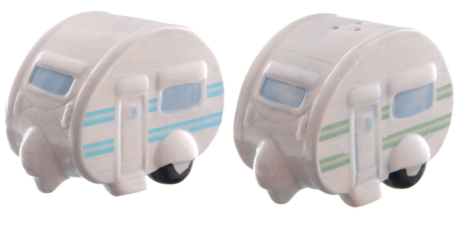 Ted Smith Ceramic Caravan Salt and Pepper Shaker Set