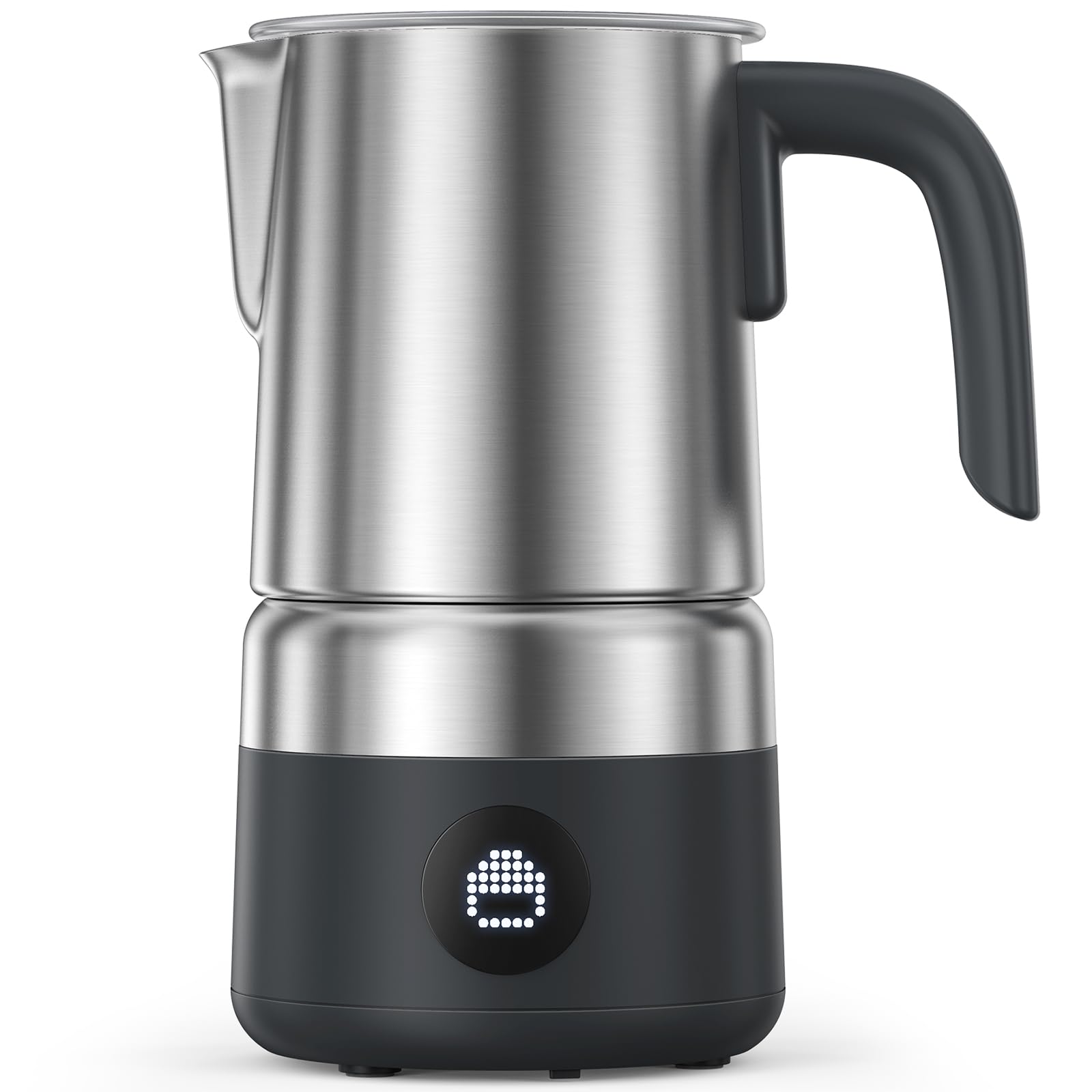 Photo 1 of Milk Frother and Steamer [Upgraded], AMZCHEF All-in-1 Detachable Frother for Coffee 600W, Automatic Warm and Cold Foam Maker, Stainless Steel Jug, Dishwasher Safe, LED Display