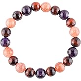 Purification Bracelet Handmade Gemstone Bracelet - Chakra Healing Crystals Stretchable Unisex Bracelet - Genuine Stone Beaded Round Beads - Yoga - Bracelet