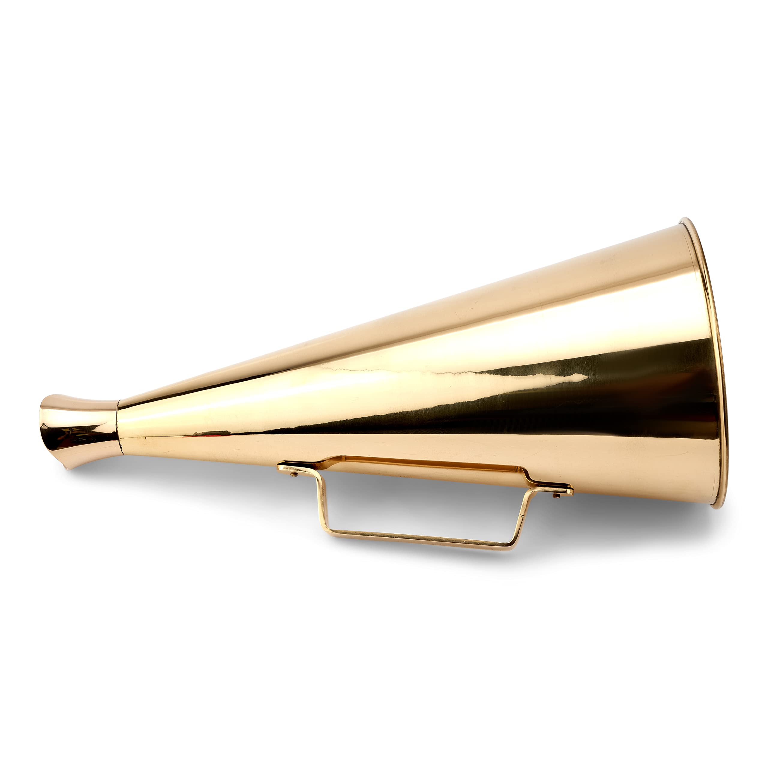 NKlaus Megaphone Maritime Brass Solid Gold 36 cm Long Antique Style Fog Horn 11700