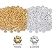 BronaGrand 500pcs Metal Daisy Spacer Beads 4mm for DIY Jewelry Making,Gold and Silver