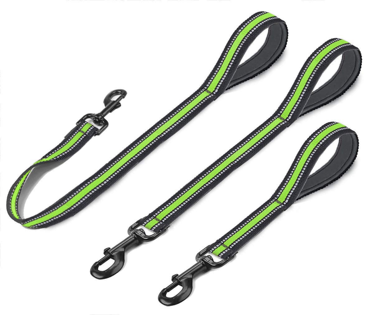 Cymiler Short Dog Leash,3 Sizes Nylon Short Traffic Leash with Padded Handle,Dog Short Training Leash with Highly Reflective Threads for Small Medium Large Dogs