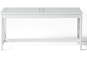 Christopher Knight Home Ivan Outdoor Acacia Wood Coffee Table, Pu White