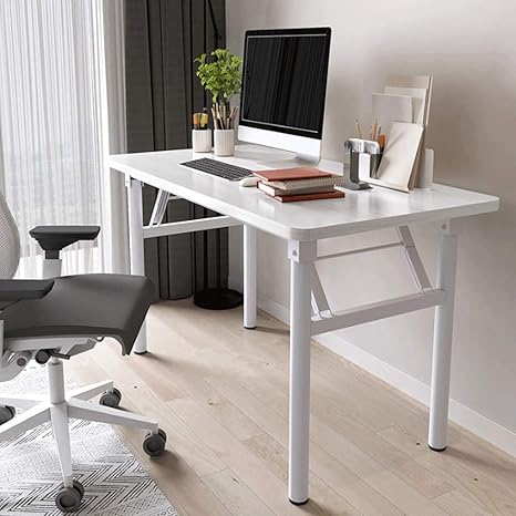 Amazon Co Jp 折りたたみオフィスデスク パソコンデスク Pcデスクパソコン机省スペース設計組み立て不要組立簡単足元フリー設計 C 80 50cm ホーム キッチン