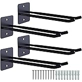 Heevir Large Garage Hooks Heavy Duty - 4 Pack 12.2" Long Garage Storage Utility Hooks, Wall Mount Ladder Hanger, Garage Organizer for Hanging Tool, Chairs, Hoses, Garden Tool, Bulk Items, Ropes, etc.