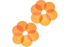 Homoyoyo 20pcs Amber Warm Gel Light Filters for LED Bulbs, Removable Adhesive Ambient Lighting Stickers, 74cm