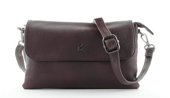 Prato Abendtasche Clutch Damen Handtasche, 25,5 x 17 x 5,5 cm - Aubergine