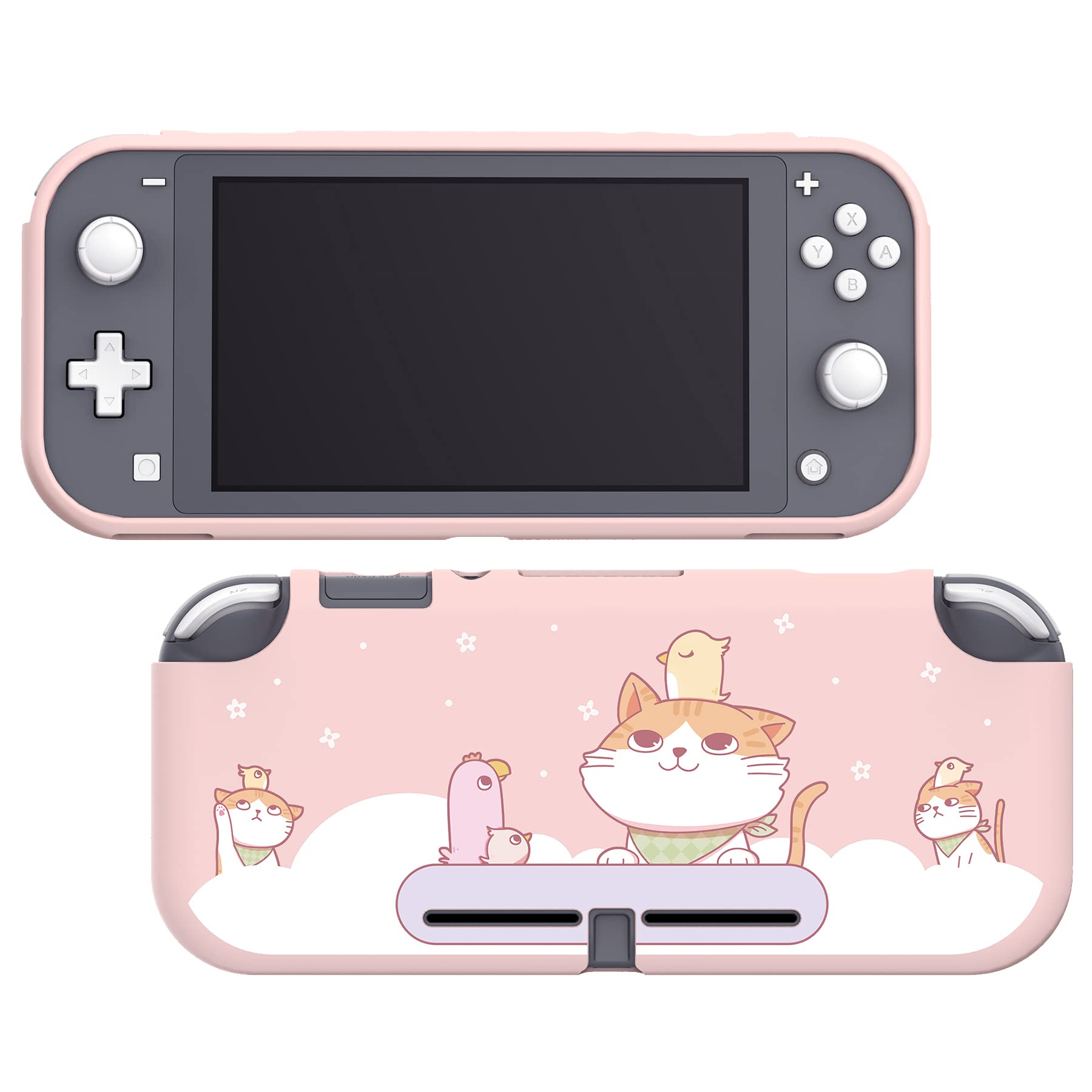 eXtremeRate PlayVital Kitten & Chicken Custom Protective Case for Nintendo Switch Lite, Soft TPU Slim Case Cover for Nintendo Switch Lite