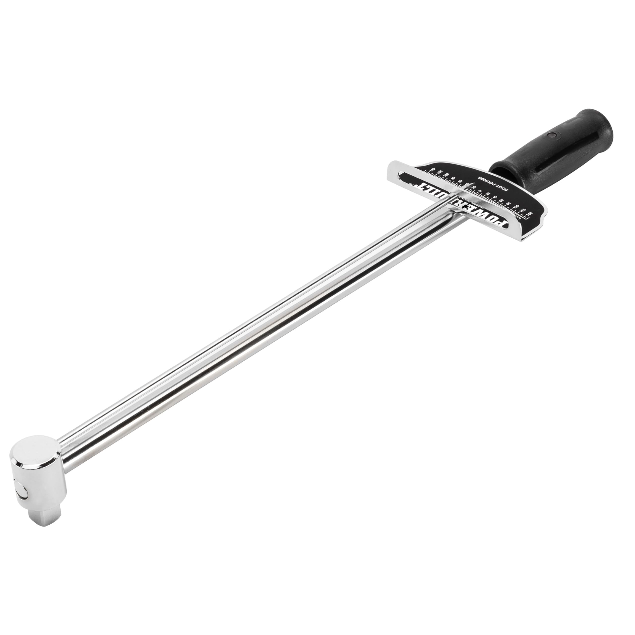 Photo 1 of Powerbuilt 1/2-Inch Drive Needle Torque Wrench, Beam Torque Wrench 0-140 Foot/Pounds and 0-20 Meter/Kilograms, High Visibility Markings for Easy Readings - 644044