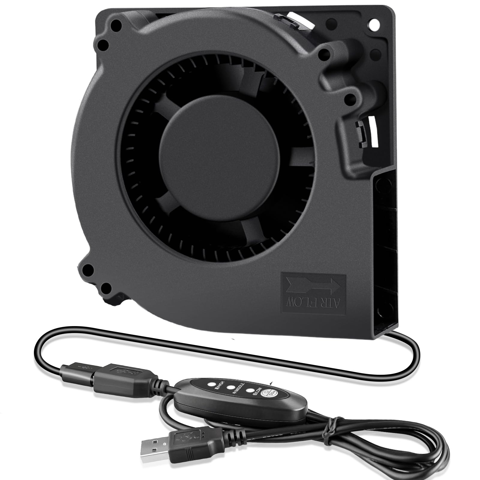 Wathai 120mm X 32mm Dual Ball Brushless Blower Fan 12V High-Airflow PWM