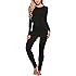 Ekouaer Bandage One Piece Pajama Romper Long Sleeve Jumpsuit Sleepwear For Women