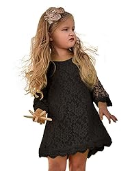 Flower Girl Dress, Lace Dress 3/4 Sleeve Dress
