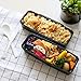 Stackable Black Bento Box with Utensils - Microwave, Dishwasher, Freezer Safe, BPA Free FDA Approved, Black 750ml Capacity Japanese Style
