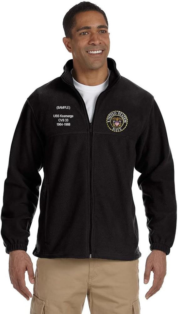 navy full zip fleece