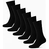 Men's Comfortable Dress Socks 6 Pairs, Classic Men's Socks - Lightweight Comfort Soft Calf Crew Socks 6 Pack