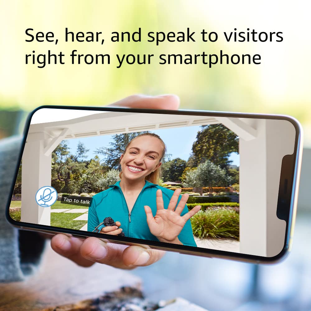 Blink Video Doorbell (Black) + Mini Camera (White) TwoWay Audio, HD