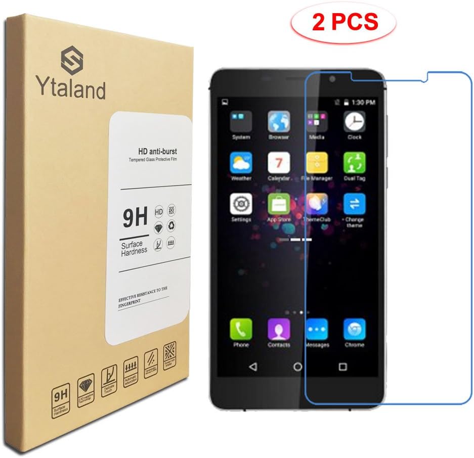 Ytaland [2 Pack] For Leagoo M8 / M8 Pro Screen Protector 5.7 Inch, Tempered Glass Anti-fingerprints Thin 9H Screen Hardness Screen Protector For Leagoo M8 / M8 Pro