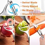 Leaflai Potato Peeler Y & I Shape Stainless Steel Swivel Ergonomic Non-Slip view 3