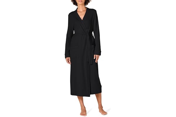 Amazon Essentials Women's Lightweight Waffle Bath Robe (Available in Plus Size)