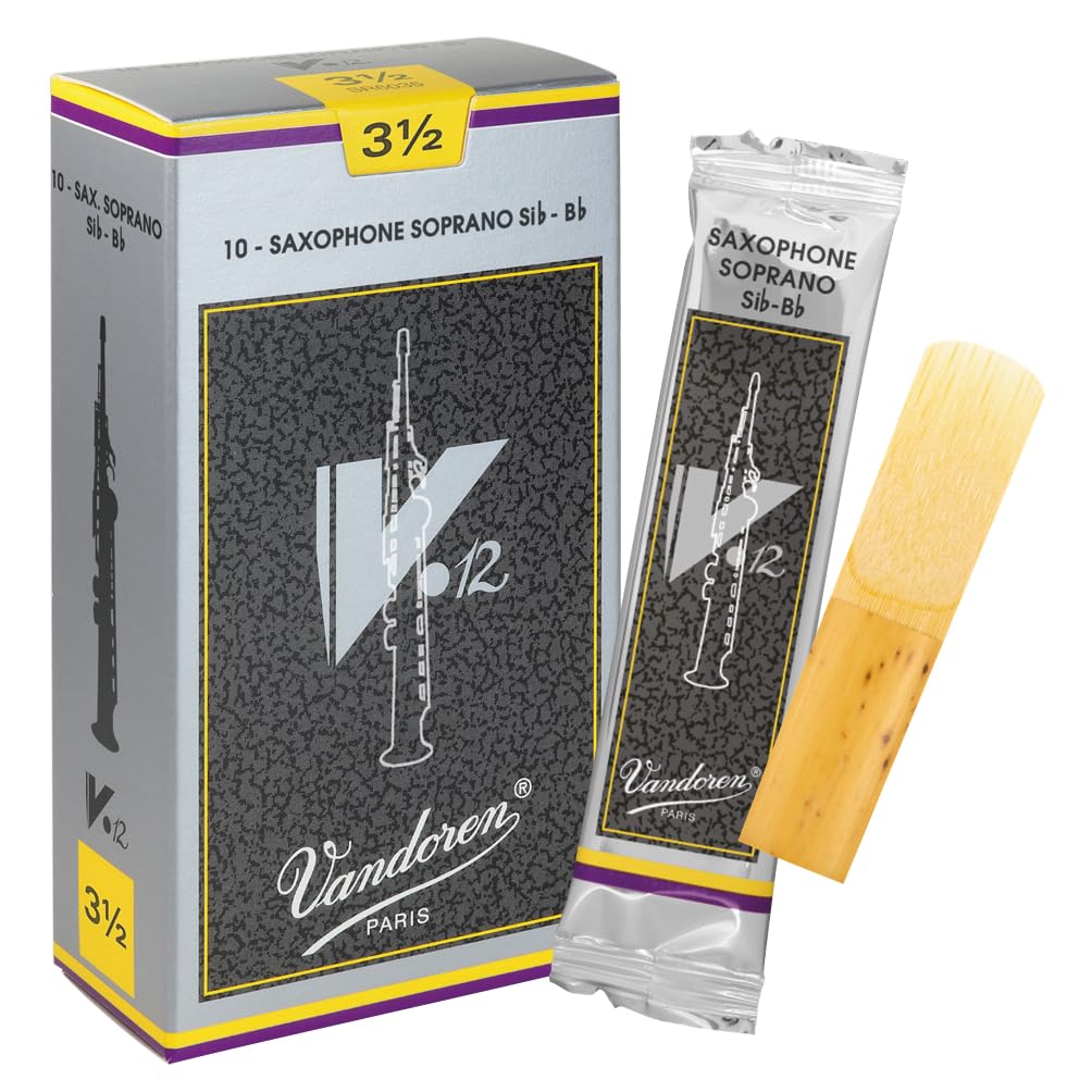 Vandoren V12 Soprano saxophone reeds, box of 10 - Strength 3,5