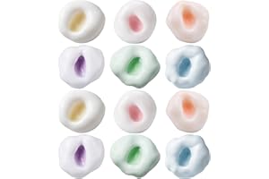 12Pcs Crunchy Stress Ball, Shapeable Squish Toys in 6 Colors, Plastic Squeeze Fidget Toys for Kids, Adults, Anxiety Relief, 1