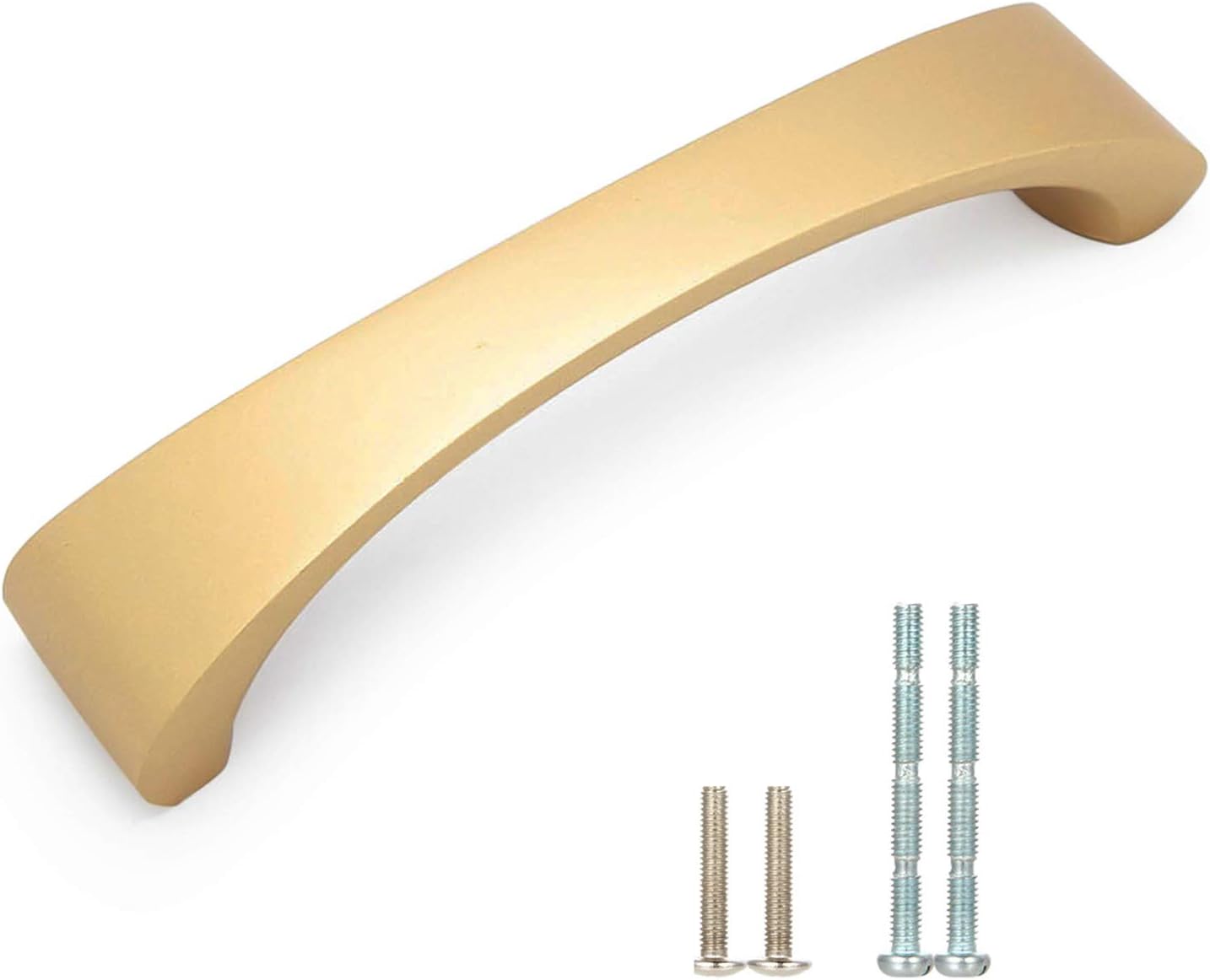 WEAVERBIRD Gold Kitchen Handles 4PCS/10PCS Arch Cabinet Handles Hole Center 96mm (3-3/4'') /128mm(5''), 10 Packs-gold