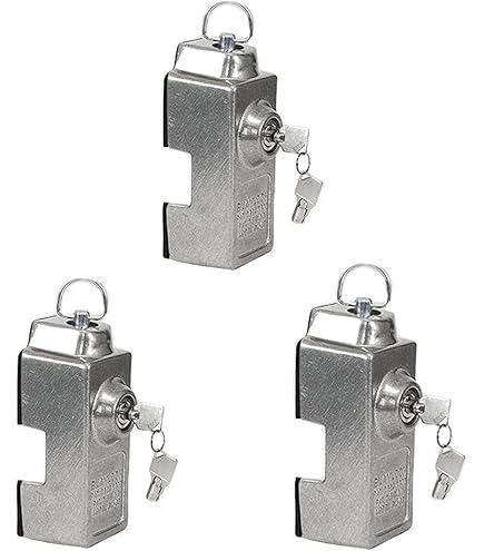 Cerradura Automática Para Puerta De Remolque O Cámara - Cierre Con Tornillo, 2 Llaves Incluidas - Blanco