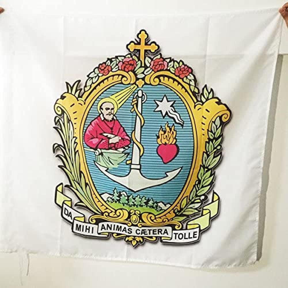 AZ FLAG - Salesians of Don Bosco Flag - 3x3 Ft - 100% Polyester Society of St. Francis de Sales Banner with Sleeve - Fade Resistant - Vivid Colors - 3' x 3' Feet - 90x90 Cm
