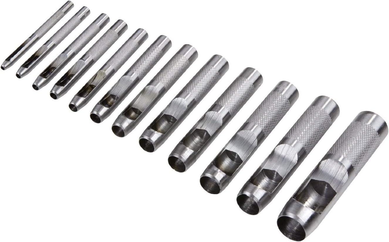 Trimming Shop 12mm Steel Hollow Punch Leather Hole Puncher for Piercing Holes in Leather Paper, Plastic, Rubber, and Vinyl - Image 5