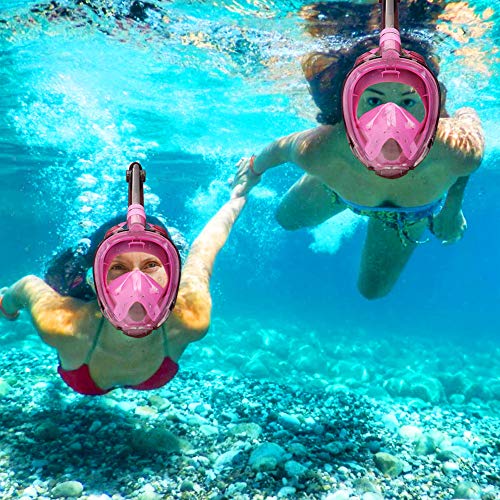 image for QingSong Full Face Snorkel Mask with Newest Breathing System, Give You