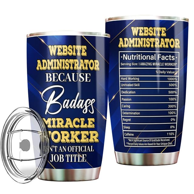 MONIZILUCKY Website Administrator Tumbler Stainless