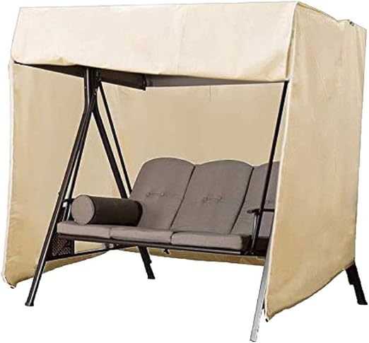 Wide Smile Garden Swing Cover 3 Seater Hammock Chair Cover Waterproof L220 Xw125 X H170 Cm Patio Swing Chair Bench Cover Outdoor Garden Furniture Rain And Snow Protection Cover Anti Uv Beige Amazon Co Uk