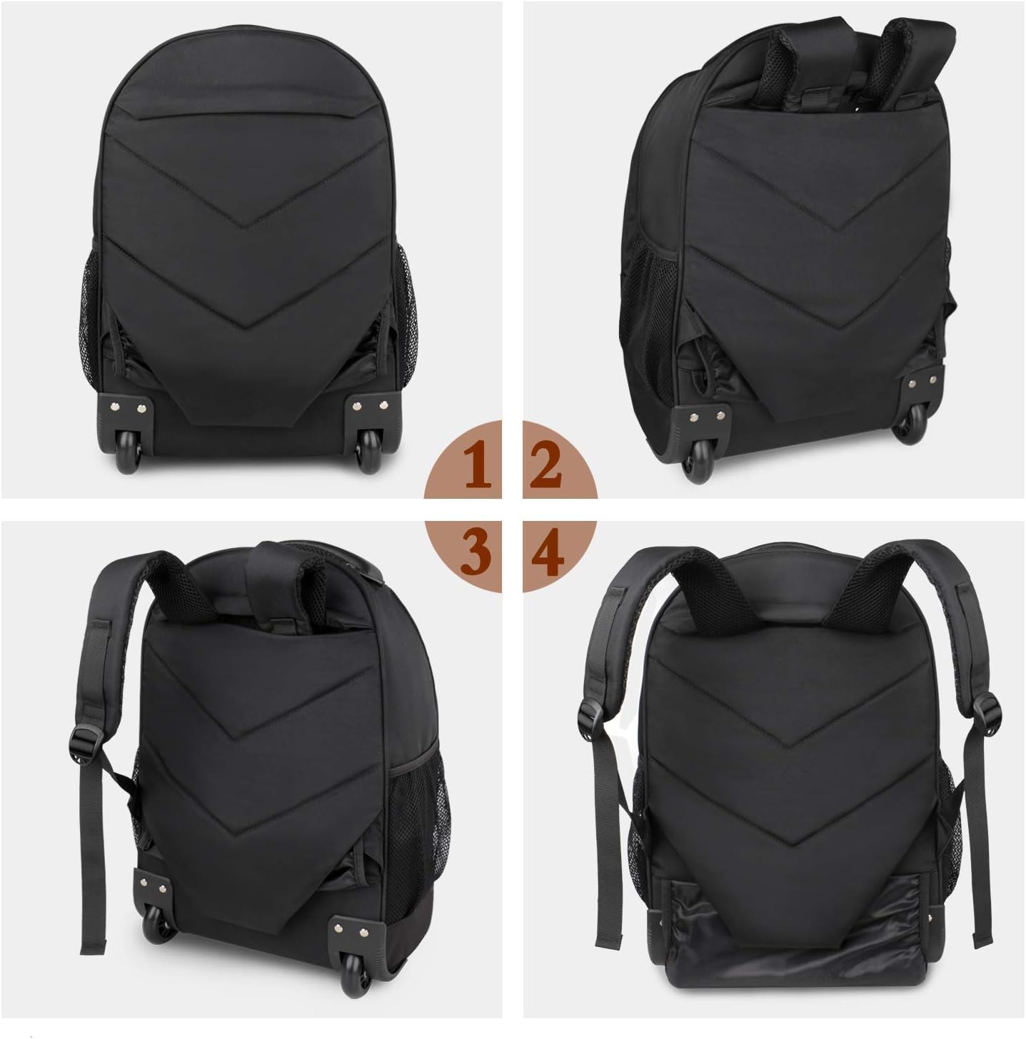 Trolley Rucksack 15.6-Zoll Laptop Trolley 44.9L Großer Business ...