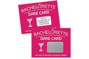 Printed Party Bachelorette Dare Card Scratch Off Game, Girls Night Out, 20 Cards