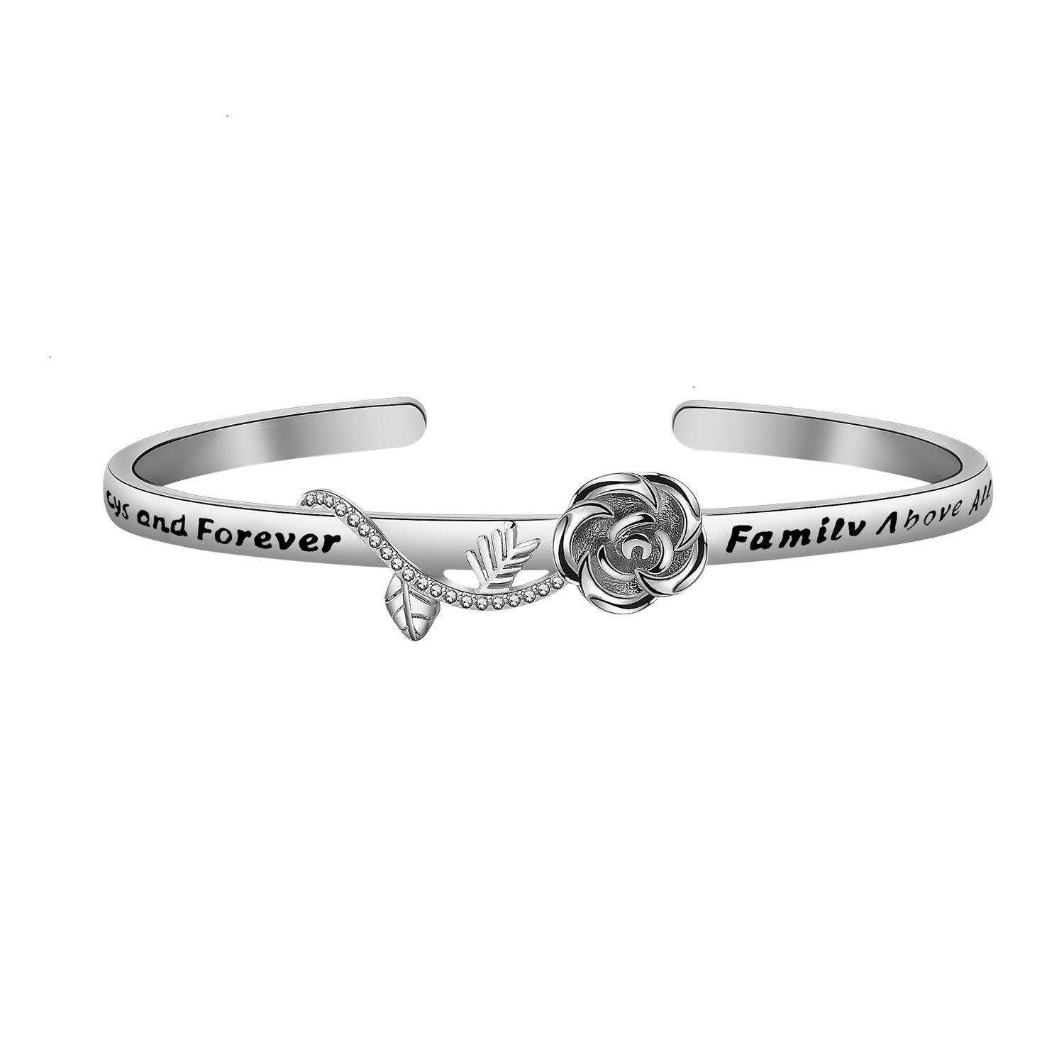CENWA Inspired Gift Fans Gift Always and Forever Family Above All Cuff Bracelet (Always and Forever br S)