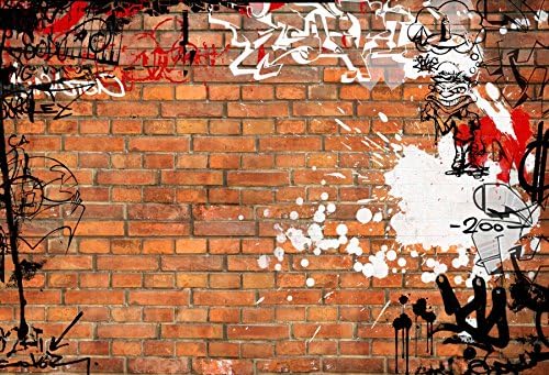 Amazon Com Baocicco Graffiti Backdrop Vintage Brick Wall Backdrop 12x8ft Photography Background Graffiti Wall Grunge Brick Background Scrawl Street Wall Artistic Photography Studio Props Camera Photo