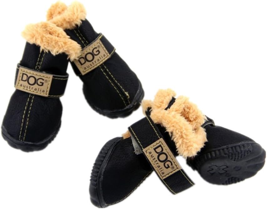 4pcs Pet Dog Winter Snow Rain Boots Shoes Puppy Thick Footwear for Teddy Yorkshire Dachshund Husky