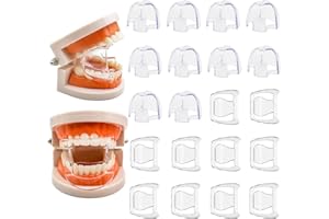 Aiocoid Dental Bite Blocks Mouth Opener Lip Cheek Retractor for Dentist Teeth Whitening Mouth Widene Front Teeth and Posterior Teeth Two Types(20 Pieces Clear)